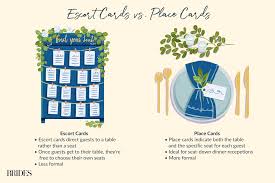 Escort cards are usually one per couple and are placed alphabetically by last name on a table as the guests walk into the event venue. Wedding Escort Cards Vs Place Cards What S The Difference