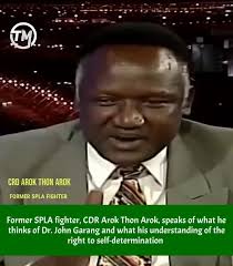 Arok Thon Arok., SPLM-United Secretary of internal affairs and public  security debating Yasir Arman