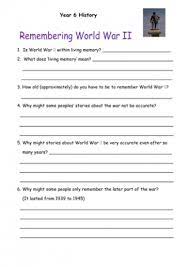 Fun classroom activities for kids. World War 2 Teaching Ideas