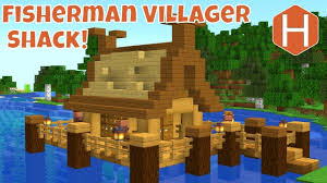 How To Build A Fisherman Shack For Villagers In Minecraft Tutorial Minecraft Tutorial Minecraft Tutorial