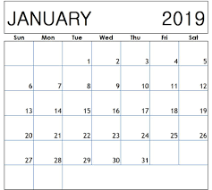 2019 Jan Calendar Printable Template Excel Calendar Template 2019 Calendar Canada Excel Calendar