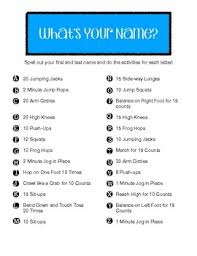 The correct spelling is exercise. Spell Your Name Workout By Melissa Schannauer Teachers Pay Teachers