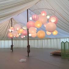 Magical Paper Lanterns In Pink Cream And White Paper Lanterns Wedding Lantern Chandelier