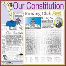 Constitution Day Two Page Activity Set And Government Word Search Bundle In 2020 Constitution Day Government Constitution