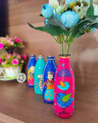 130 Wine Bottle Painting Ideas And Designs For Beginners Simple Bottle Art India Diy Glass Bottle Crafts Hand Painted Bottles Bottle Art