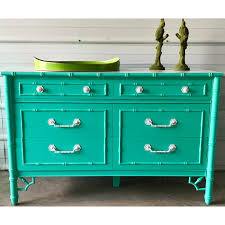 Good furniture, be it authentic vintage furniture or new & custom furniture, allows you to comfortably sit and tell your favorite stories. Vintage Restored Thomasville Faux Bamboo Dressers A Pair Chairish Green Painted Furniture Faux Bamboo Bamboo Dresser