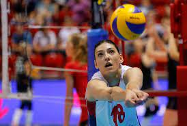 Tijana boskovic #18 of team serbia prepares to serve against. Tijana Boskovic Will Play For Serbia In Final 6 After Abdominal Injury