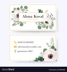 Seamless floral pattern set free vector. Flower Business Card Terat
