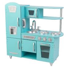 kidkraft vintage play kitchen blue