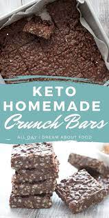 Easy Keto Crunch Bars Recipe Low Carb Keto Recipes Keto Recipes Easy Keto Dessert Recipes