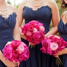 Real Weddings In Bliss Weddings Navy Bridal Bouquet Wedding Bouquets Pink Pink Bouquet