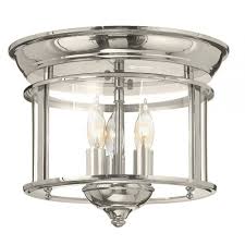 Dibble simple semi flush mount. Flush Fitting Nickel Traditional Entrance Hall Light For Low Ceilings