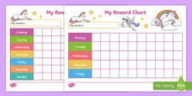 Free Reward Sticker Chart Stars Reward Chart Reward