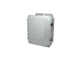 Bud Industries DPH-28727 - Heavy-Duty Plastic Enclosure w/ Adjustable Panel  Height, NEMA 6P, IP68, Gray Hinged Cover