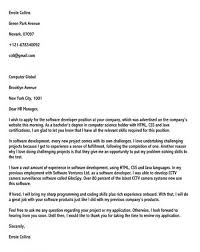 I recently graduated with an associate's degree in computer science and am quite skilled in the programming. Sample Software Developer Cover Letter Writing Guidelines