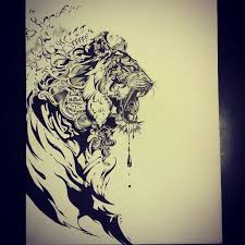 Pin By Kassandra Raleigh On Inkspiration Art Lion Drawing Kinder Art