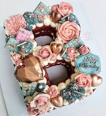 Cakes Co Anjali Parwani Those Colors And Rose Gold Cakesandcopty Buttercreamcake Cake Lettering Number Birthday Cakes Beautiful Birthday Cakes