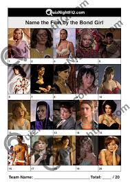 Have fun making trivia questions about swimming and swimmers. James Bond Films 004 Bond Girls Quiznighthq