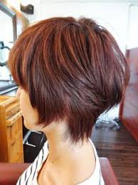 ショートレイヤー グラデーションボブ 前下がり ヘアースタイル写真集 by タックスヘアールーム ヘアカット 50代 ヘアスタイル ショート ヘアースタイル