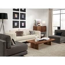 Room Board Cade Sofa With Walnut Accents Bar Cabinet Chair And Ottoman Furniture