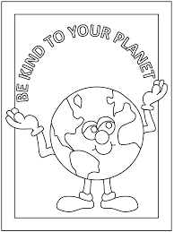 Green day adult coloring book : Earth Day Coloring Pages Be Kind To Earth Coloring4free Coloring4free Com