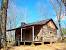Inside One Room Log Cabin