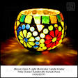 Mosaic Glass T-Light Multicolor candle Holder
