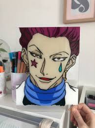 Glass Painting Hisoka In 2021 Glass Painting Anime Glass Painting Glass Painting Anime