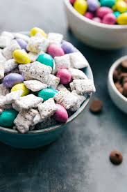 Only 4 ingredients (no butter) and a few minutes results in an irresistible dessert loaded with the key here is to start very conservatively with the amount of cereal! Puppy Chow How To Customize Chelsea S Messy Apron