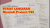Penerimaan calon tamtama tni ad gel. Contoh Surat Lamaran Mendaftar Tni Ad Yang Benar Tulis Tangan Youtube