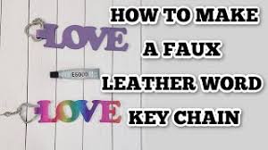 Download Faux Leather Word Key Chain Cricut Youtube