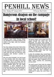 9 newspaper report templates docs pdf pages free premium. Dragon Sighting Newspaper Report Teaching Resources