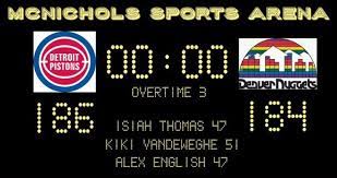 370 — łączna liczba punktów zdobytych przez obydwie drużyny. 25 Years Ago Dec 1983 Pistons 186 Nuggets 184 The Highest Scoring Nba Game Ever Rex Chapman Scoopnest