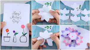 This tutorial describes how i make diy pressed flower cards on handmade pap. 3d Flower Pop Up Card Craft For Kids Step By Step Tutorial K4 Craft