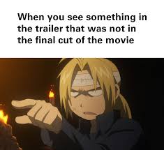 Robin williams, brendan fletcher, jim caviezel vb. Movie Trailer Fullmetal Alchemist Know Your Meme