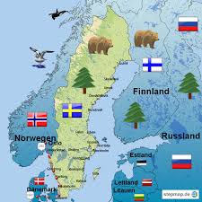 Physische karte von russland, russland reliefkarten. Norwegen Oslo Finnland Lettland