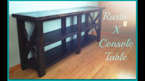 Rustic X Console Table Youtube