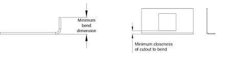 bend radii minimum bend sizes for sheet metal design