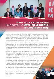Ukm And Celcom Axiata Collaborate To Develop Students