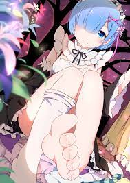 Rem getting ready to please you with her feet : r/hentai