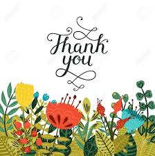 Thank you with flower decoration vector. Thank You Card With Handdrawn Lettering And Cute Flowers Isolated Royalty Free Cliparts Vectors And Stock Illustration Image 51082292