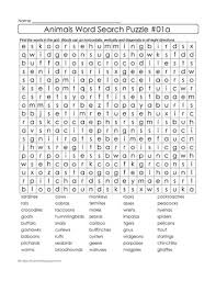 Whether it's hunting for words, solving anagrams, or playing scrabble, there are tons of great word games. Animals Word Search 01a Learn With Puzzles