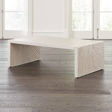 Similarly, accent cement coffee tables with table trays in jewel tones pastels to create a modern mix of unexpected hues. Dunewood Whitewashed Coffee Table Crate And Barrel Havenly