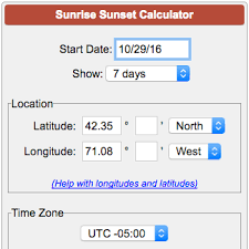 Sunrise Sunset Times