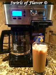Pour water into water reservoir. Cafe Au Lait Iced Coffee And Hamilton Beach 2 Way Flexbrew Coffeemaker Giveaway Swirls Of Flavor