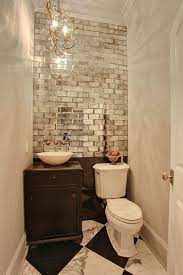 Love Mirrored Powder Room Small Small Bath Home Hacks