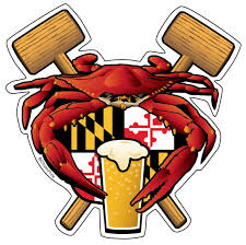 Crab decorations for crab feast tournament bracket. 4 5x4 5 Citizen Pride Maryland Crab Feast Crest Sticker Decal Die Cut Vinyl Made In Usa Sports Outdoors Bumper Stickers Kanakadurgamma Org