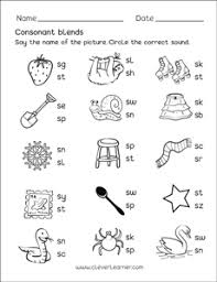L blends work on l blends with your first grader with this worksheet that asks kids to match pictures with the same beginning blend. Free Consonant Blends With S Worksheets For Preschool Children