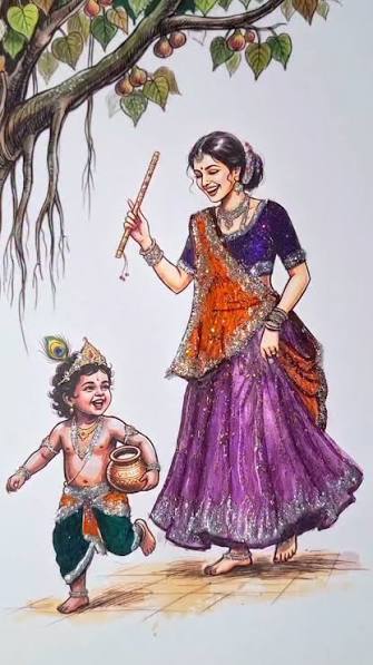 Maa Yashoda’s little makhan chor in action! 🍯✨, #janmashtami2026 #janmastamispecial❤️ #floritopiastudio #krishna #yashodanandan, [Maa Yashoda, Baby Krishna, Yashoda And Krishna, Fashion Art, Glitter ...