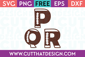 Download Football Alphabet Letters P Q R Cut That Design